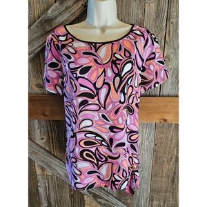 Michael kors side tie returns themed career casual colorful top M